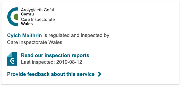 Care Inspectorate Wales widget