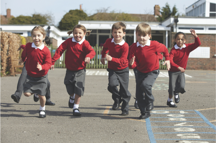 Children running
